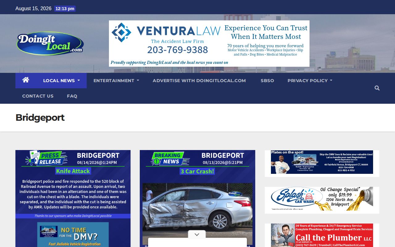 Bridgeport arrest and crime news in the DoingItLocal city category
