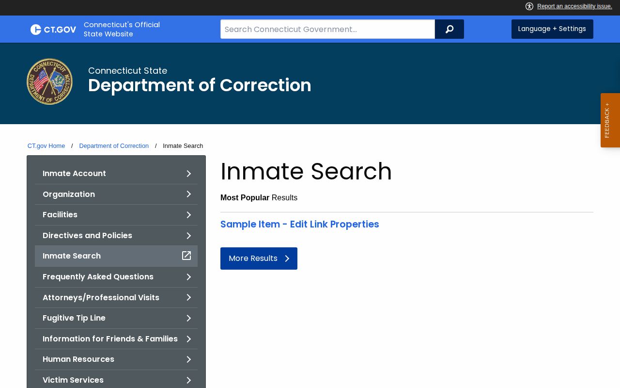 Connecticut DOC custody search for Bridgeport arrest records